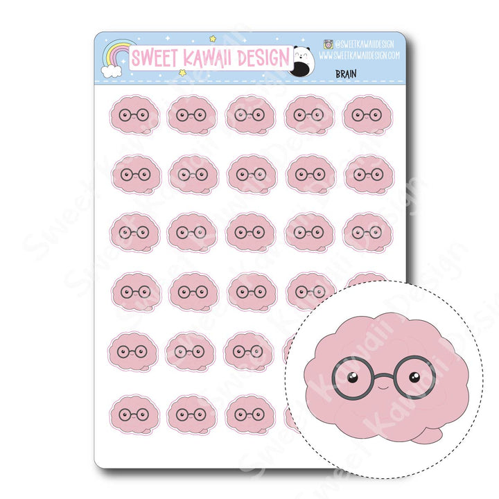 Kawaii Brain Stickers
