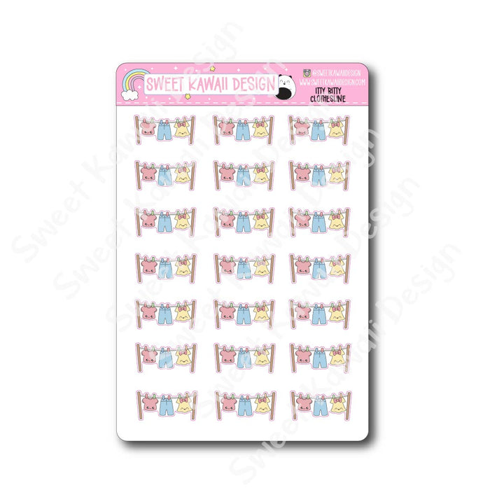 Kawaii Clothesline Stickers