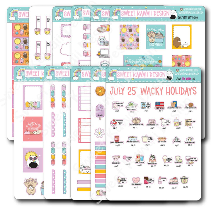 ITTY BITTY July 2025 Planner Bundle