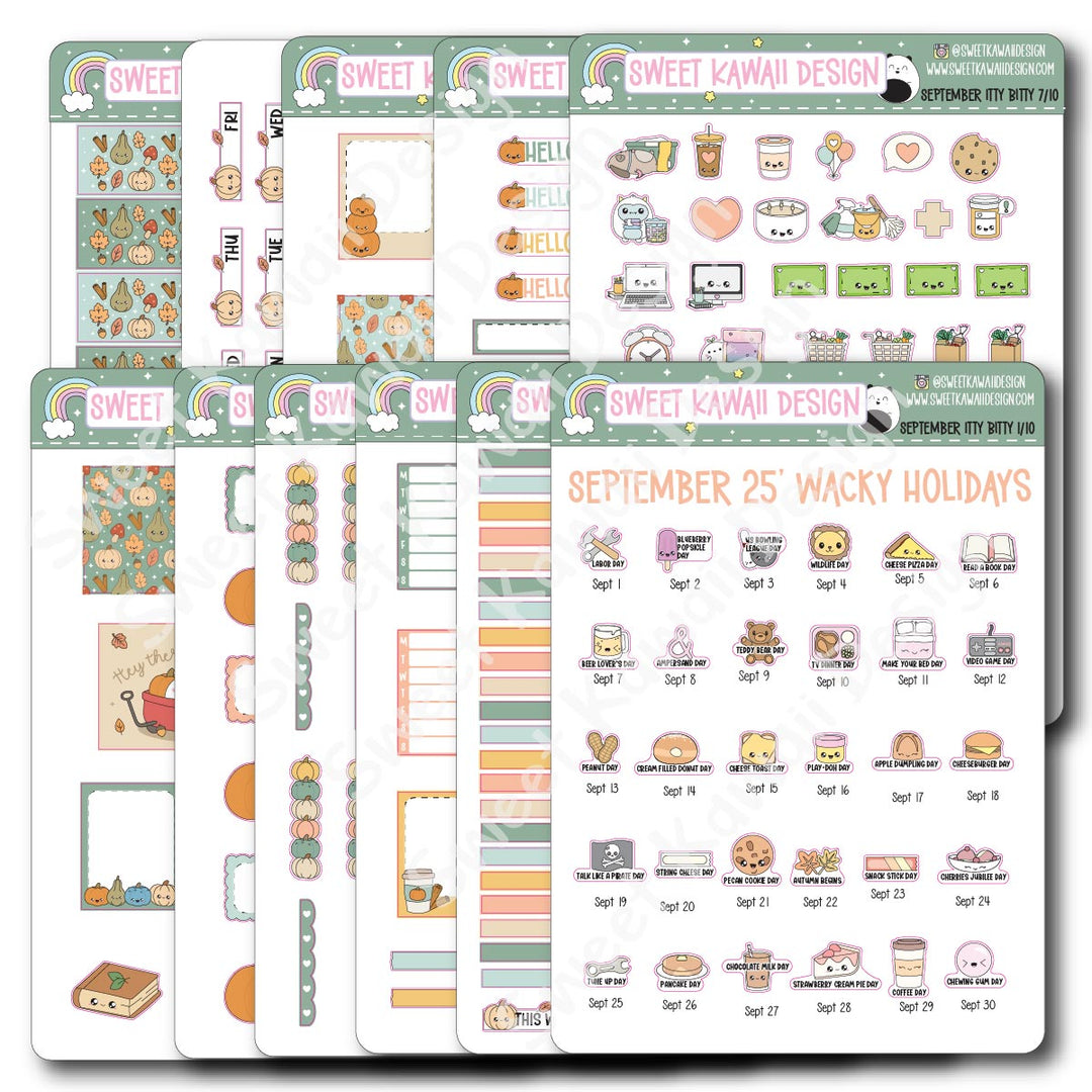 ITTY BITTY September 2025 Planner Bundle