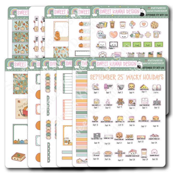 ITTY BITTY September 2025 Planner Bundle
