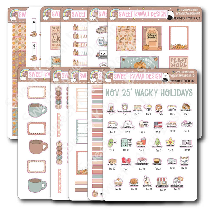 ITTY BITTY November 2025 Planner Bundle