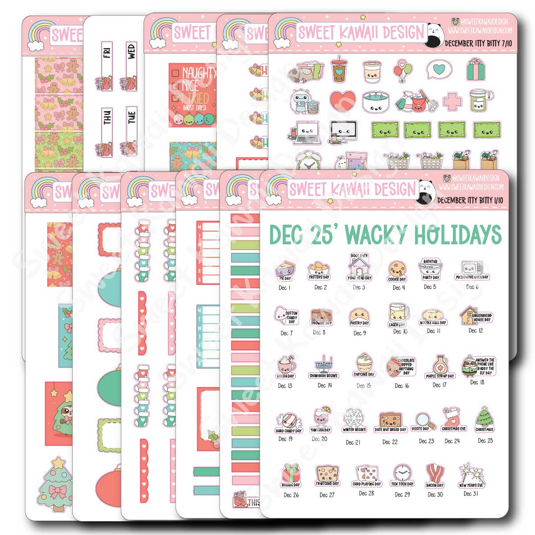 ITTY BITTY December 2025 Planner Bundle