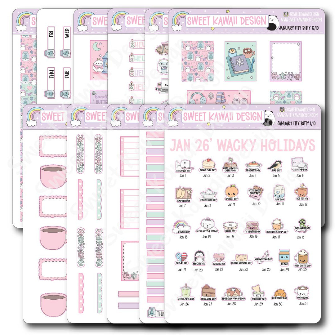 ITTY BITTY January 2026 Planner Bundle