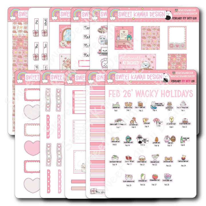 ITTY BITTY February 2026 Planner Bundle