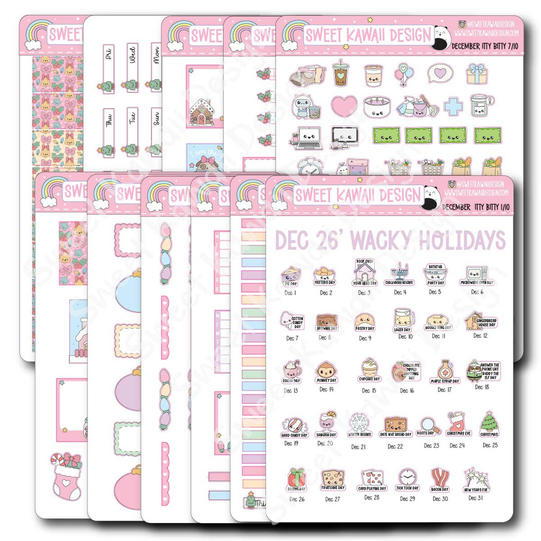 ITTY BITTY December 2026 Planner Bundle