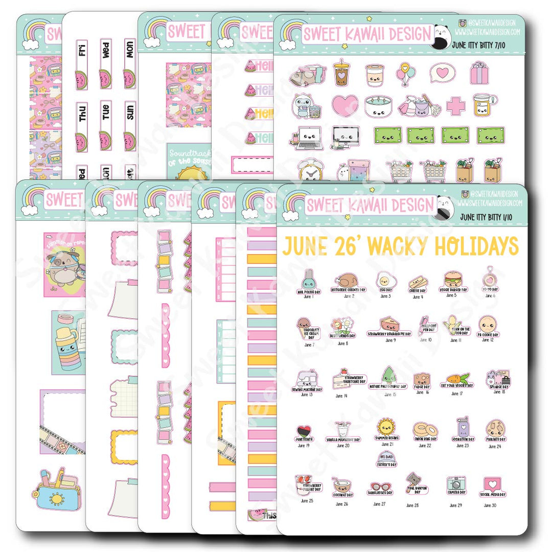 ITTY BITTY June 2026 Planner Bundle