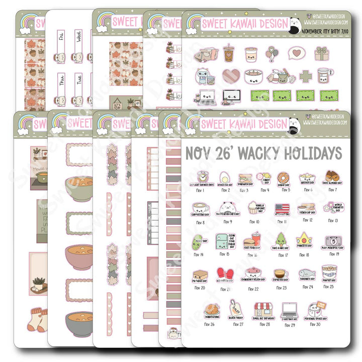 ITTY BITTY November 2026 Planner Bundle