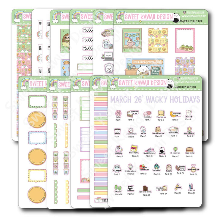 ITTY BITTY March 2026 Planner Bundle