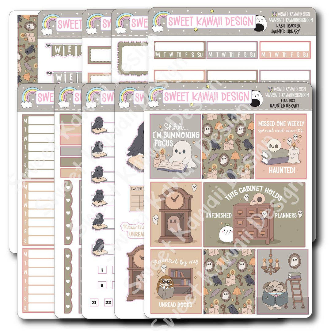 Two Dollar Basics - Haunted Library- Options Available