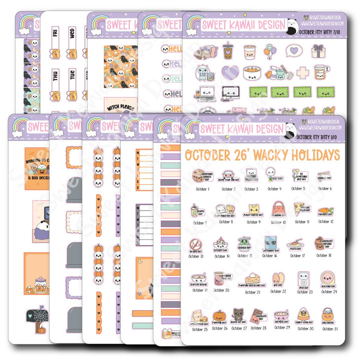ITTY BITTY October 2026 Planner Bundle