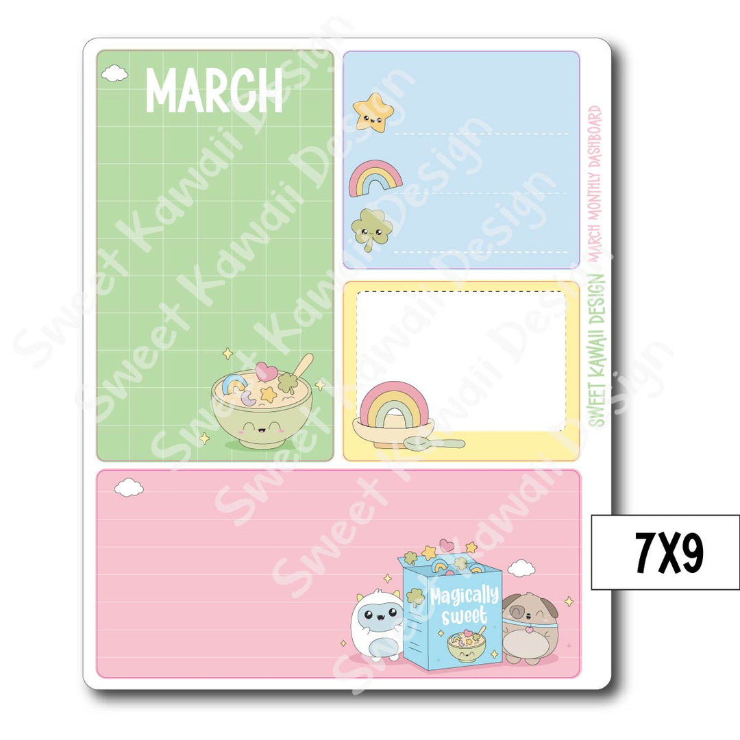Kawaii Monthly Dashboard - March - Sizes Available