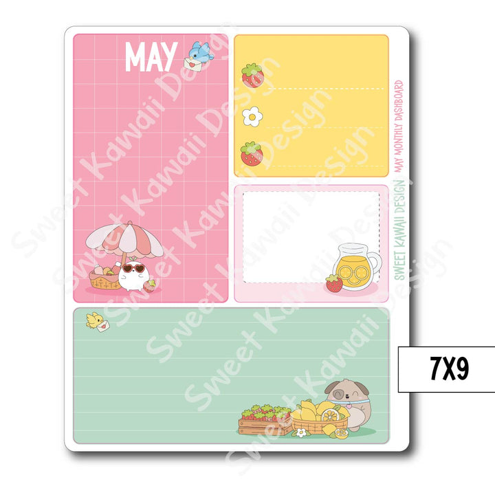 Kawaii Monthly Dashboard - May - Sizes Available