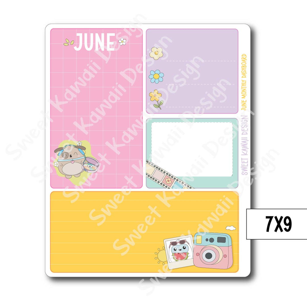 Kawaii Monthly Dashboard - June - Sizes Available