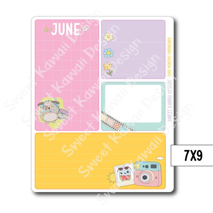 Kawaii Monthly Dashboard - June - Sizes Available
