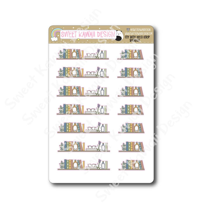 Kawaii Deco Strip Stickers (washi strip/border) - Bookish