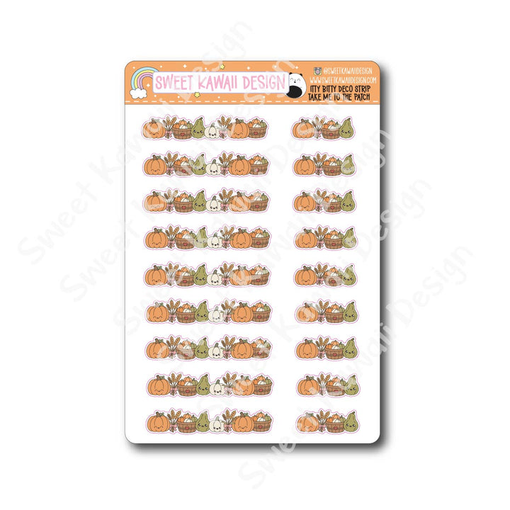Kawaii Deco Strip Stickers (washi strip/border) - Take Me To The Patch