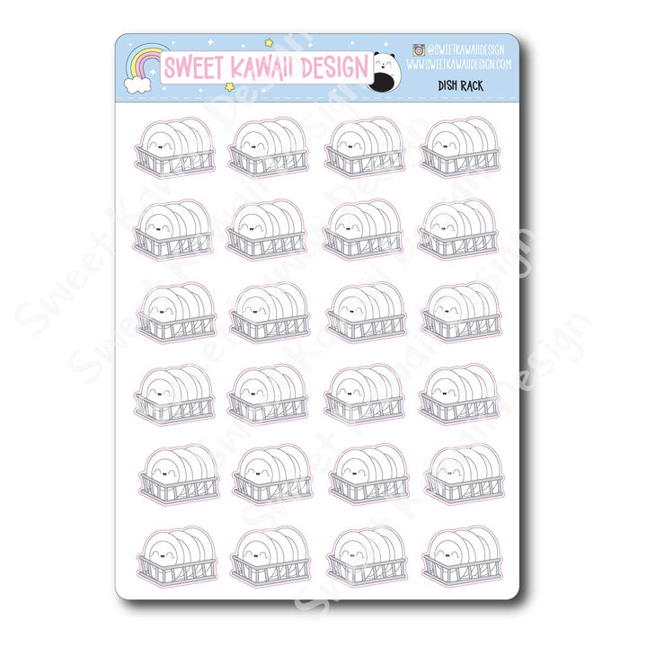Kawaii Dish Rack Stickers