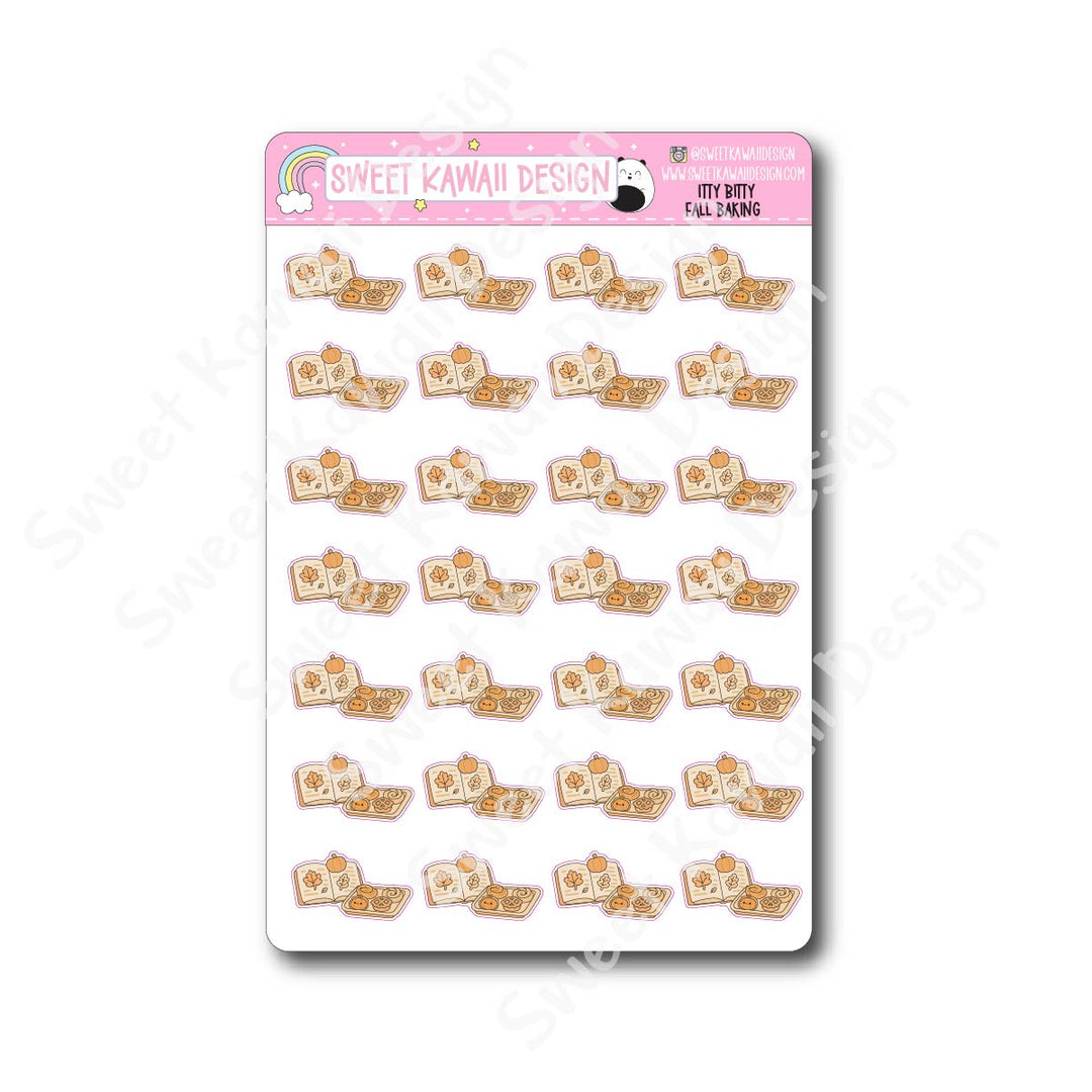 Kawaii Fall Baking Stickers