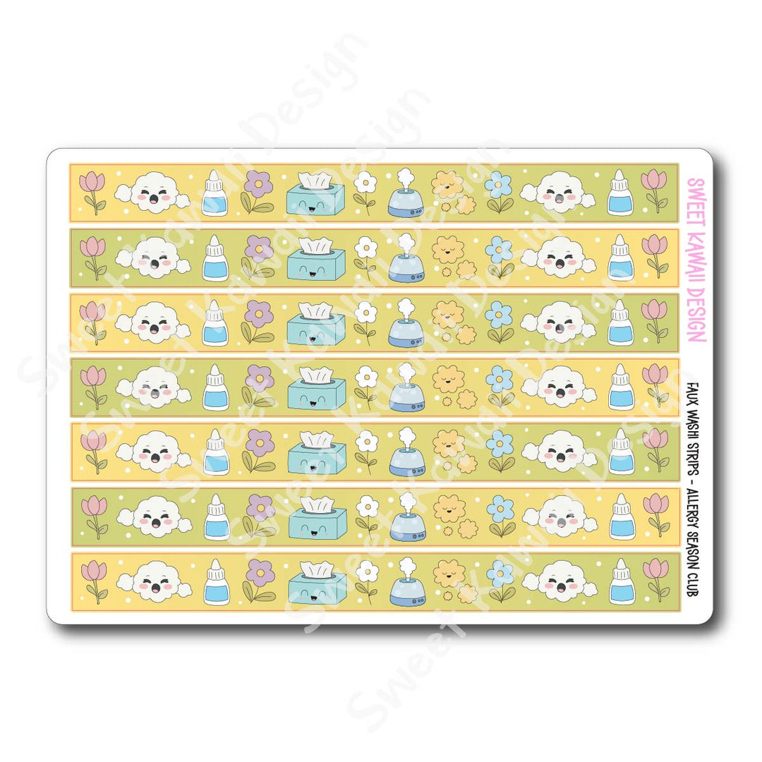 Kawaii Faux Washi Strips - Allergy Season Club