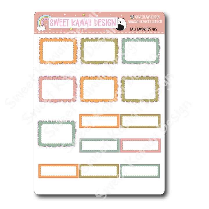 Weekly Kit - Fall Favorites - SIZE OPTIONS AVAILABLE