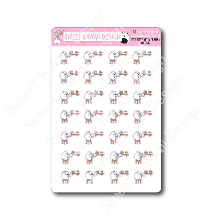 Kawaii Yeti (Frank) Stickers - Dusting