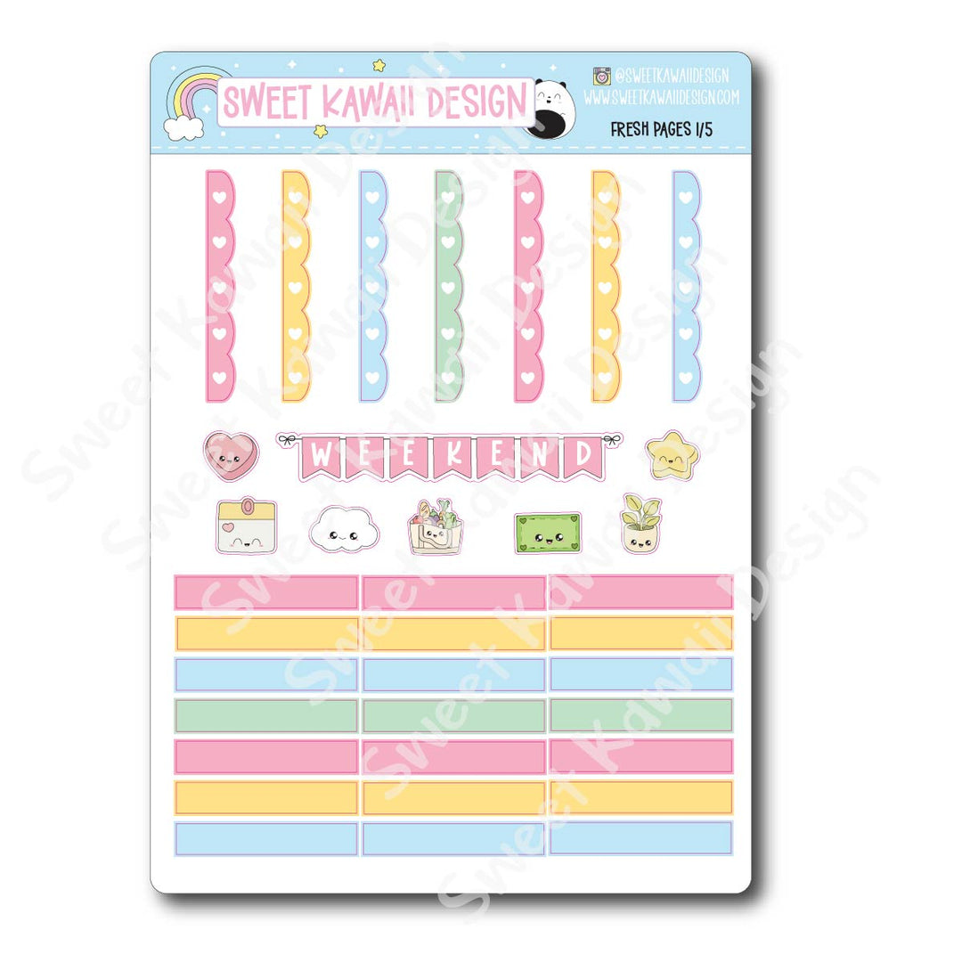 Weekly Kit - Fresh Pages - SIZE OPTIONS AVAILABLE