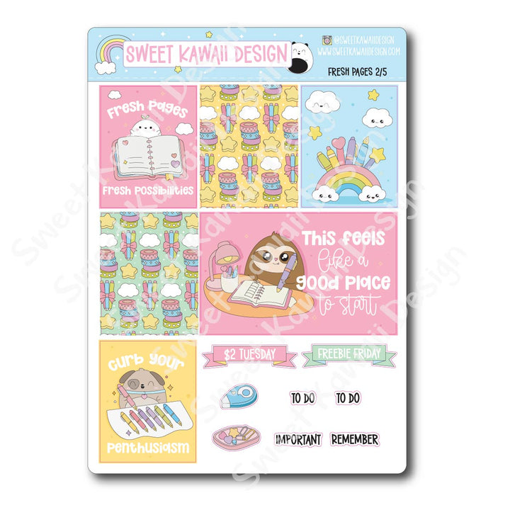 Weekly Kit - Fresh Pages - SIZE OPTIONS AVAILABLE