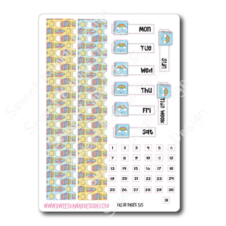 Weekly Kit - Fresh Pages - SIZE OPTIONS AVAILABLE