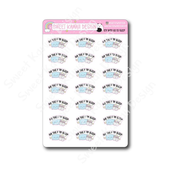 Kawaii Go to Sleep Stickers