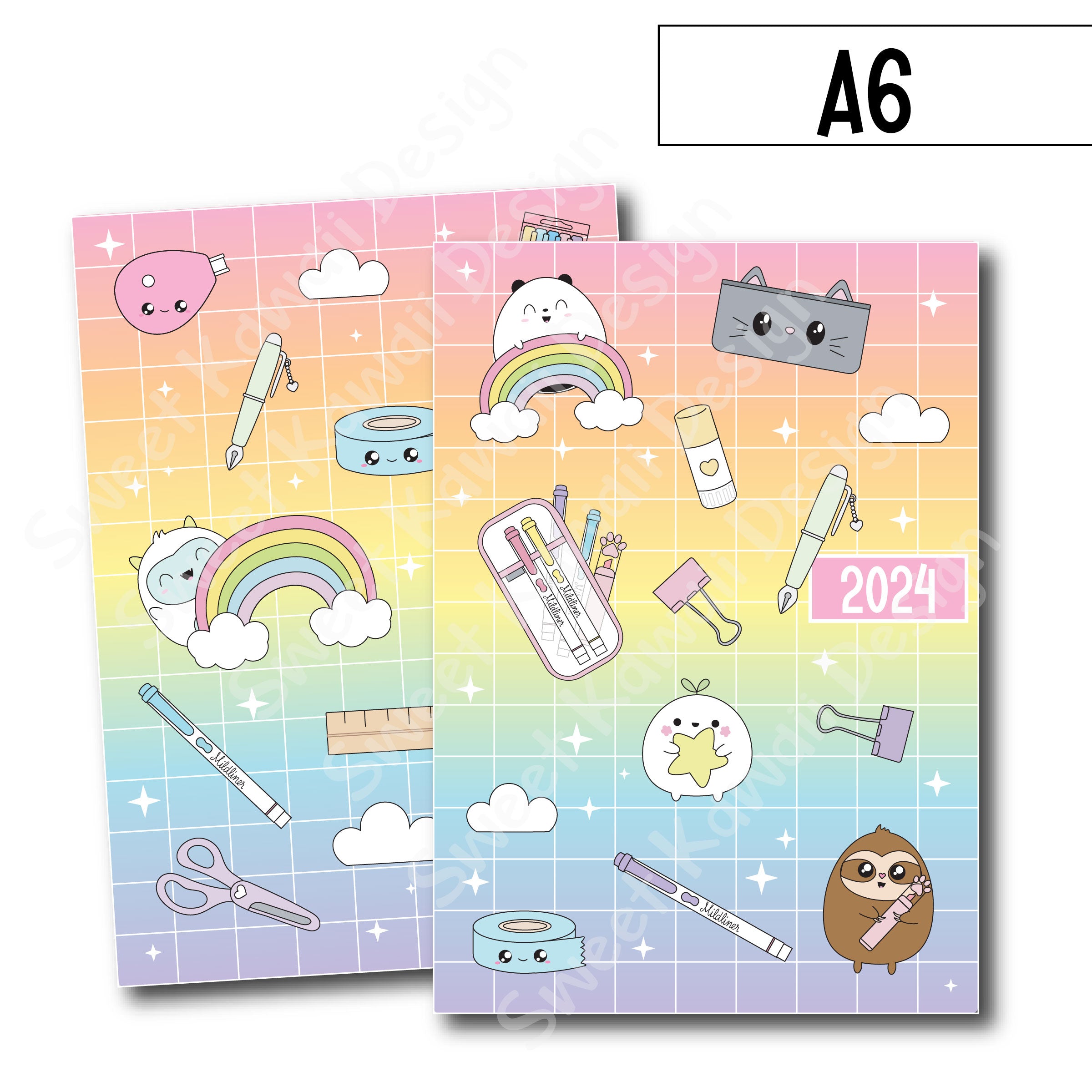 Hobonichi Cover Sticker - Pastel Gradient - Cousin or A6