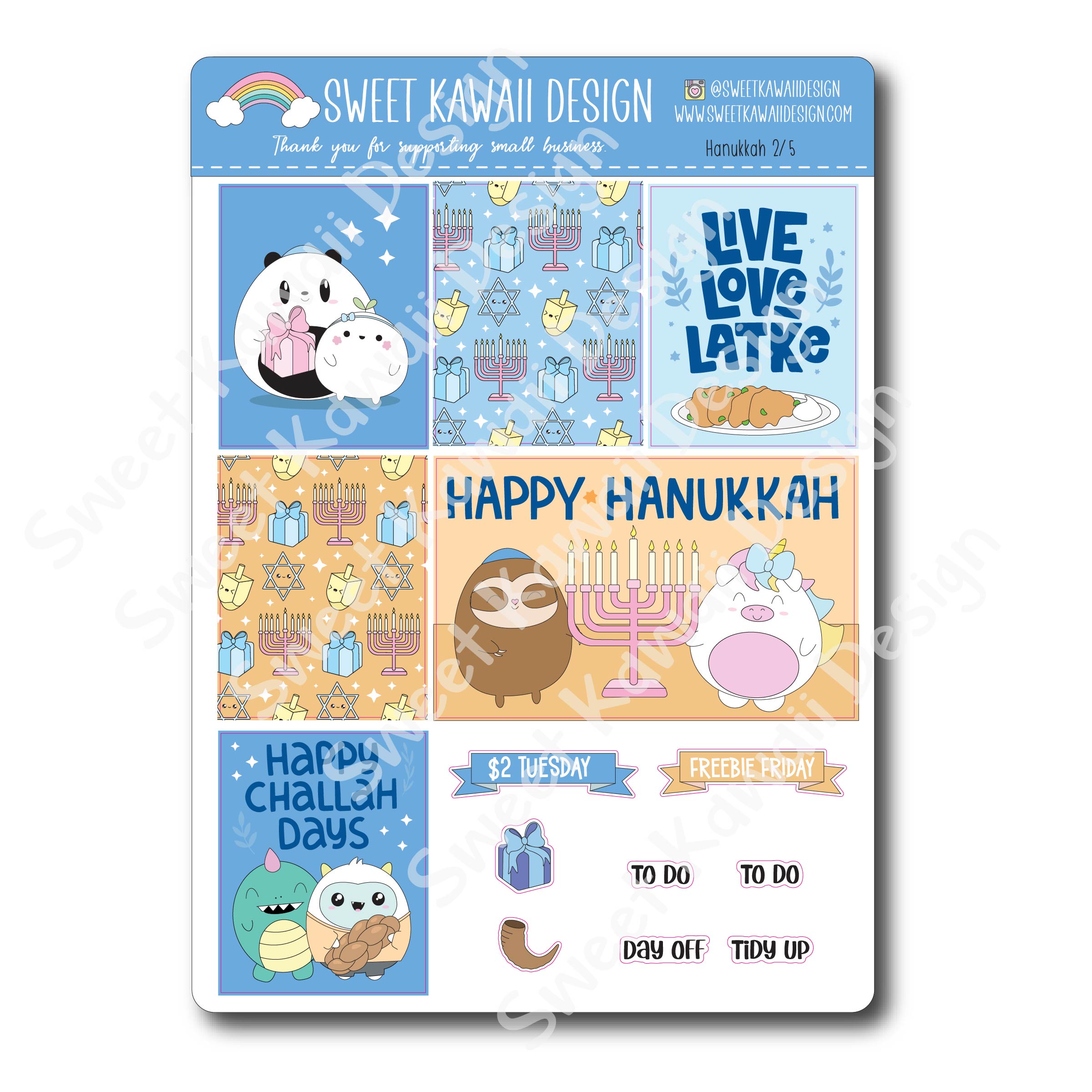 Weekly Kit  - Hanukkah - SIZE OPTIONS AVAILABLE