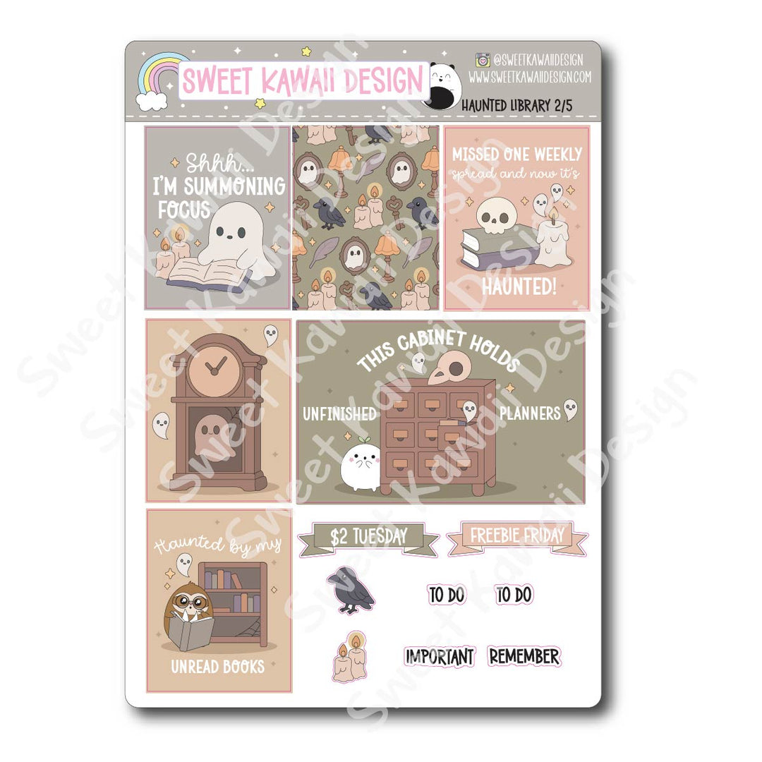 Weekly Kit - Haunted Library - SIZE OPTIONS AVAILABLE