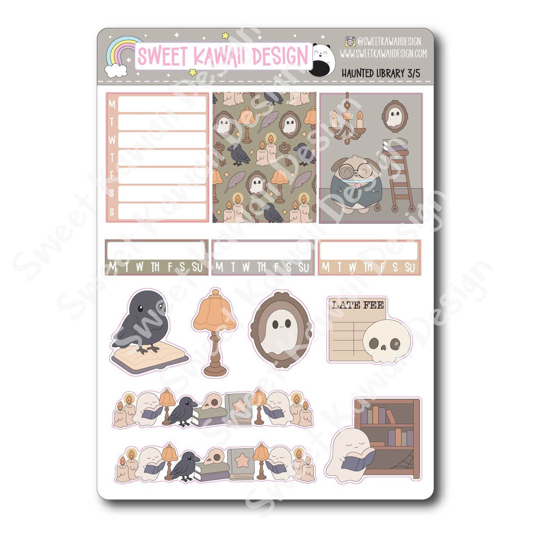 Weekly Kit - Haunted Library - SIZE OPTIONS AVAILABLE
