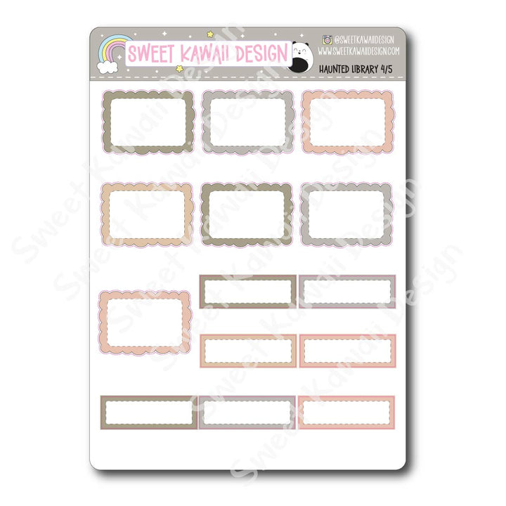 Weekly Kit - Haunted Library - SIZE OPTIONS AVAILABLE