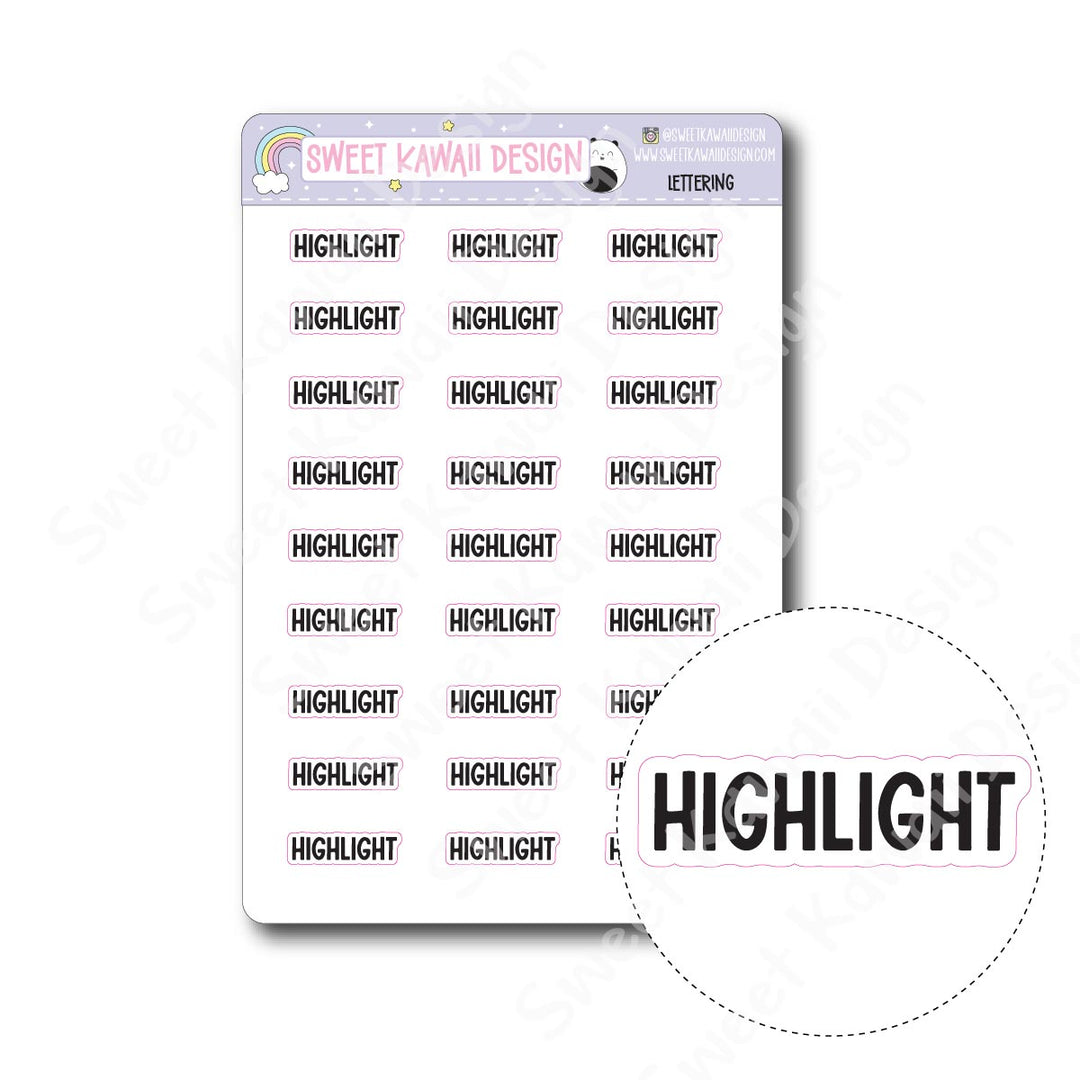 Lettering - Highlight