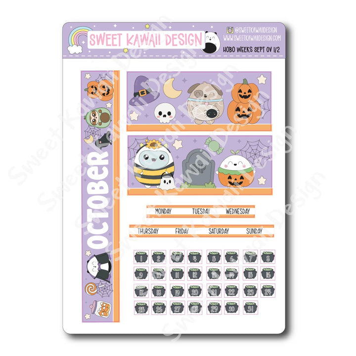 October 2026 Monthly Overview Stickers - HOBONICHI WEEKS
