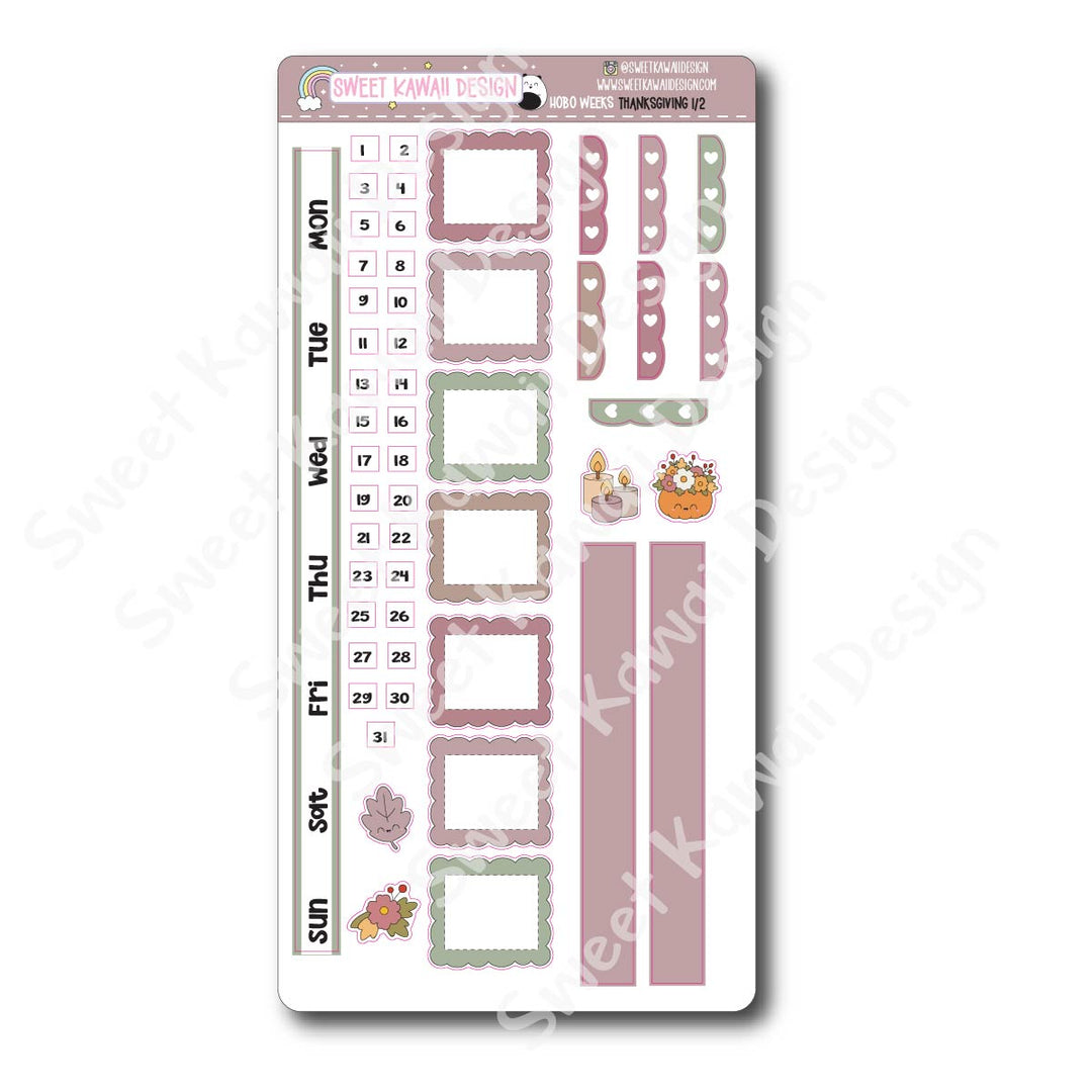 Weekly Kit - Thanksgiving - SIZE OPTIONS AVAILABLE