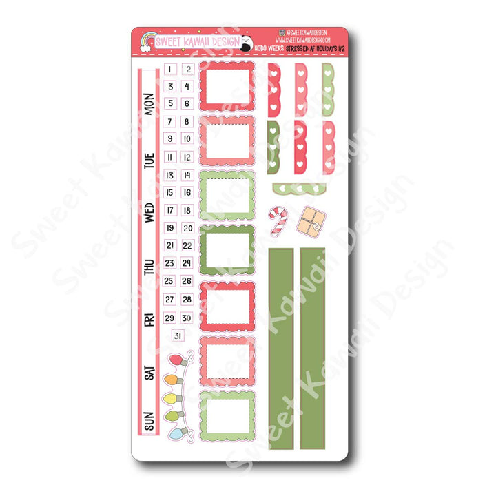 Weekly Kit - Stressed AF Holidays - SIZE OPTIONS AVAILABLE