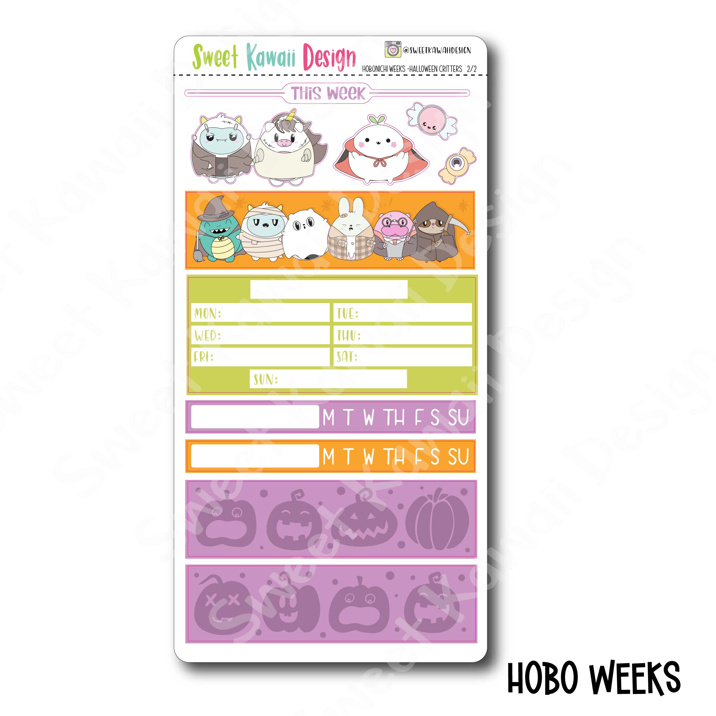Weekly Kit  - Halloween Critters - SIZE OPTIONS AVAILABLE