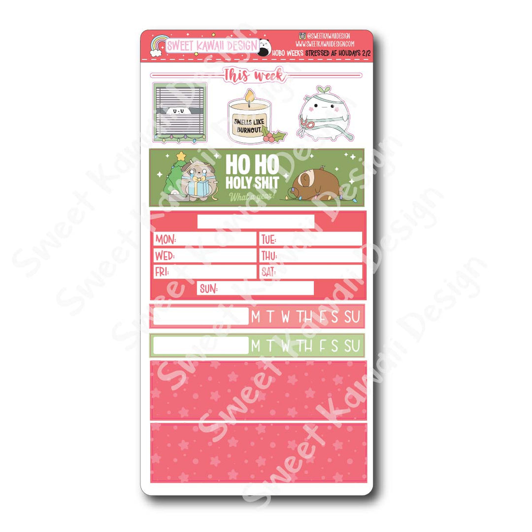 Weekly Kit - Stressed AF Holidays - SIZE OPTIONS AVAILABLE