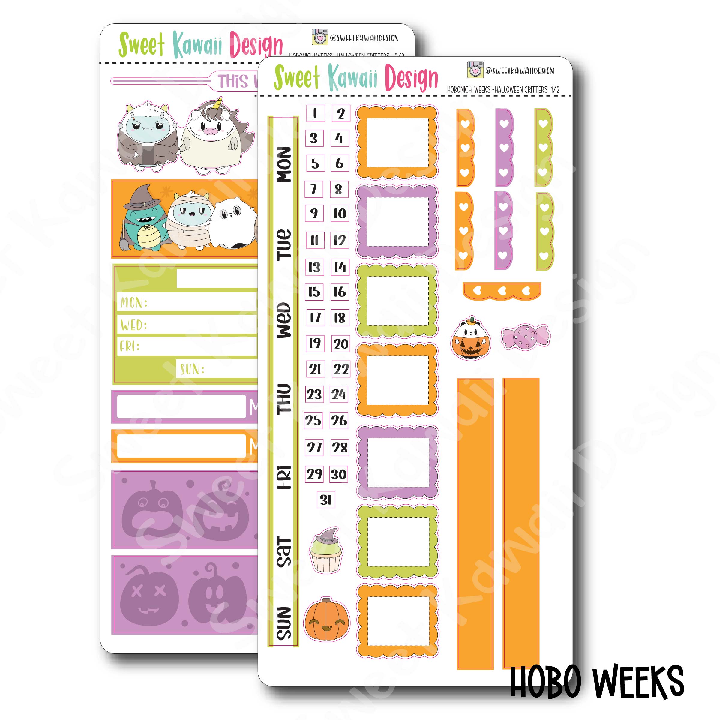 Weekly Kit  - Halloween Critters - SIZE OPTIONS AVAILABLE