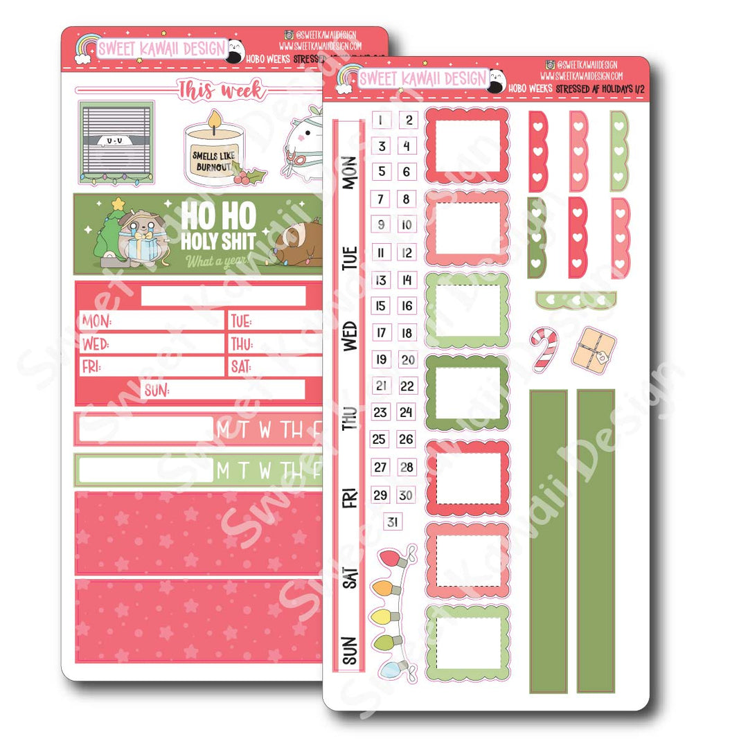 Weekly Kit - Stressed AF Holidays - SIZE OPTIONS AVAILABLE