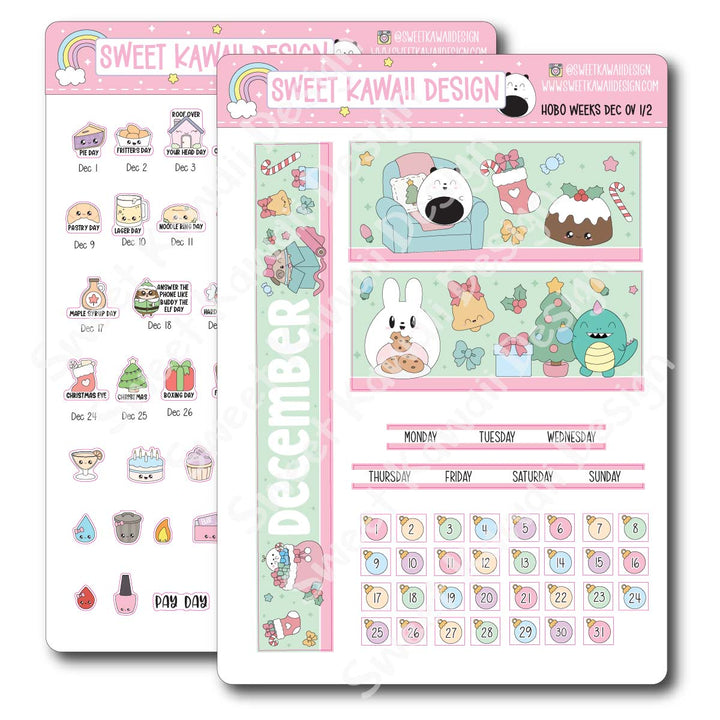 December 2026 Monthly Overview Stickers - HOBONICHI WEEKS