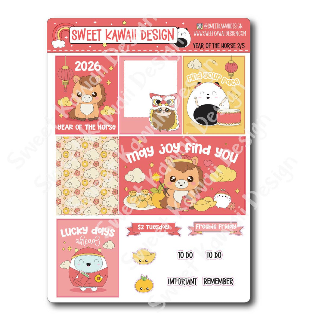 Weekly Kit - Year of the Horse - SIZE OPTIONS AVAILABLE