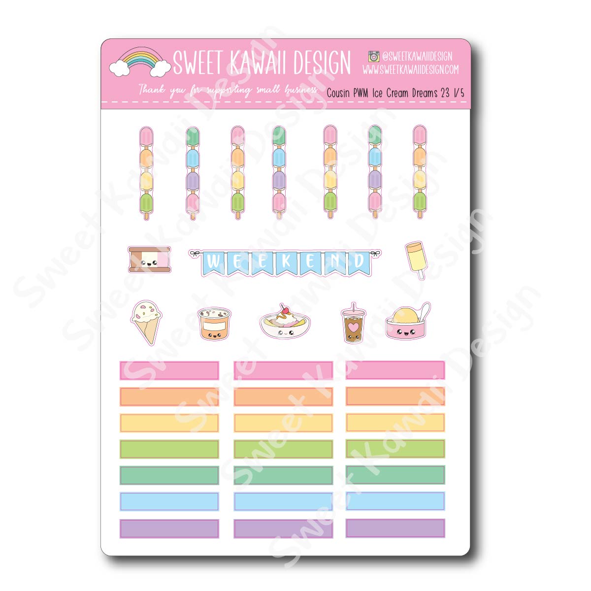 Weekly Kit  - Ice Cream Dreams COUSIN