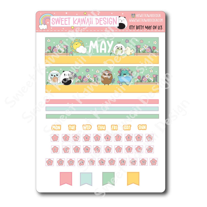Itty Bitty May 2025 Monthly Overview Stickers