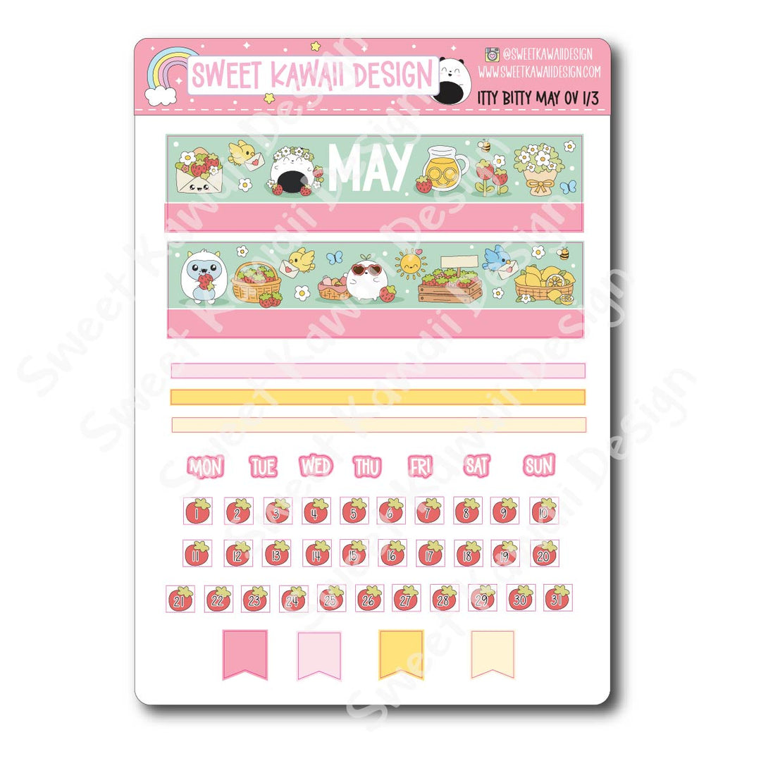 Itty Bitty May 2026 Monthly Overview Stickers