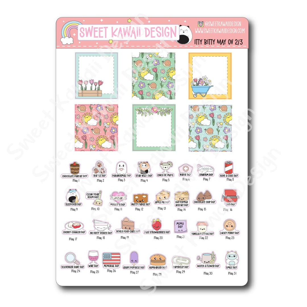 Itty Bitty May 2025 Monthly Overview Stickers