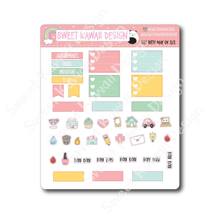 Itty Bitty May 2025 Monthly Overview Stickers